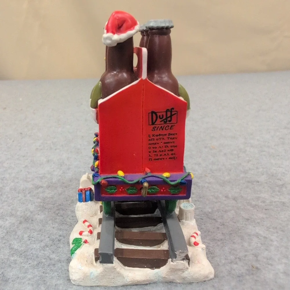 The Simpsons Packing Up for Christmas Duff Beer Train Sculpture 2005 - Picture 5 of 6